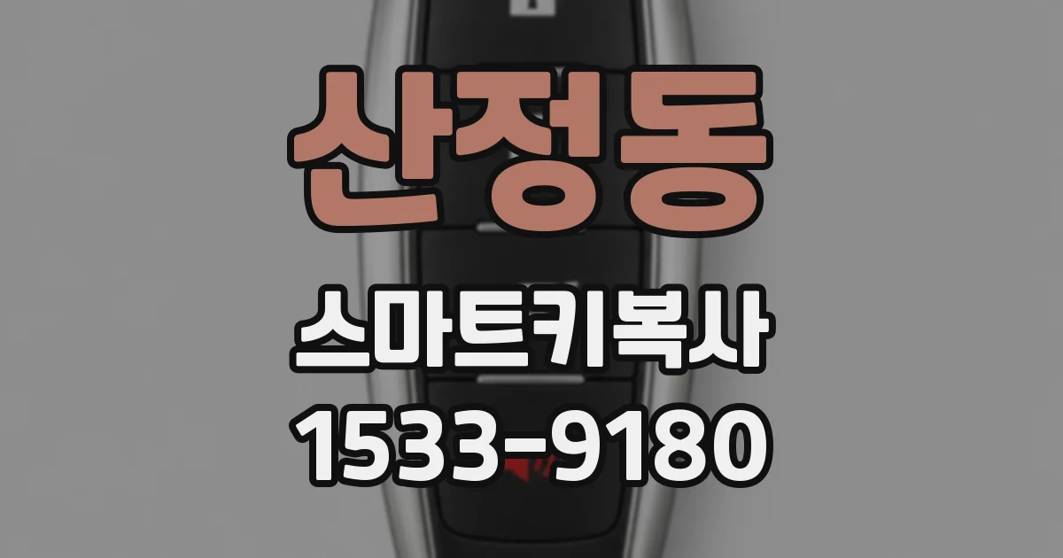 산정동 스마트키복사