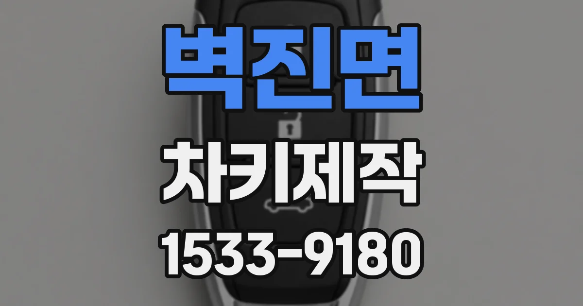 벽진면 차키제작
