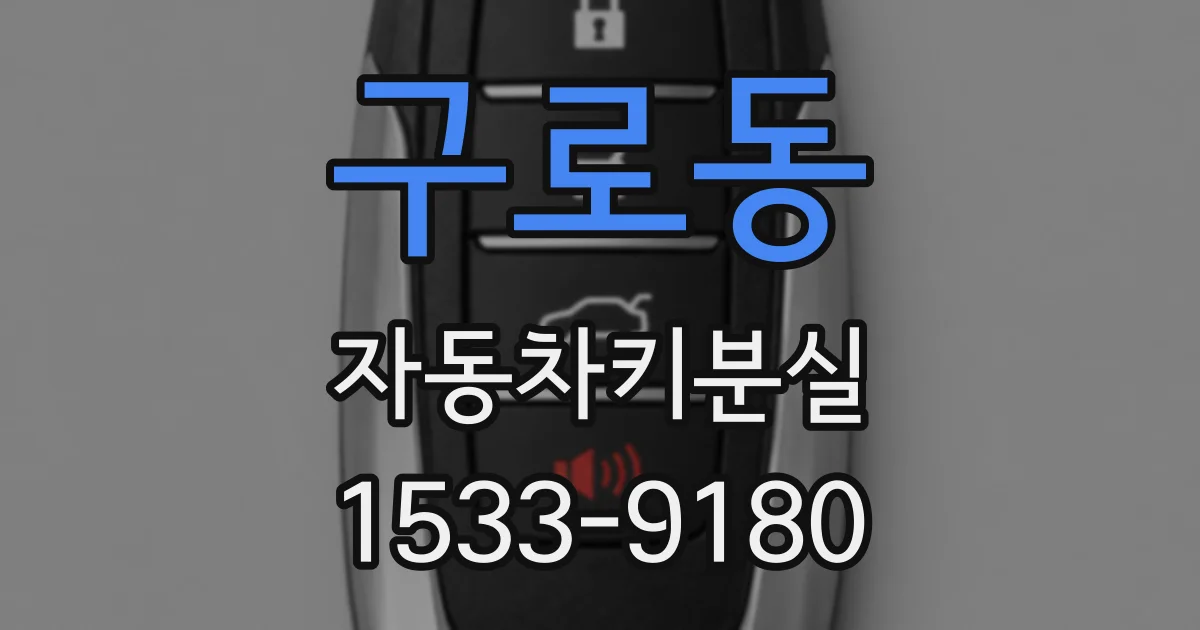 구로동 자동차키분실