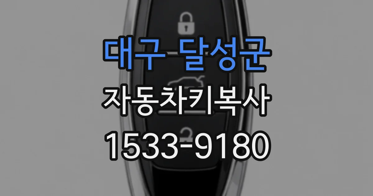 대구 달성군 자동차키복사