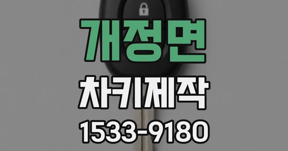 개정면 차키제작