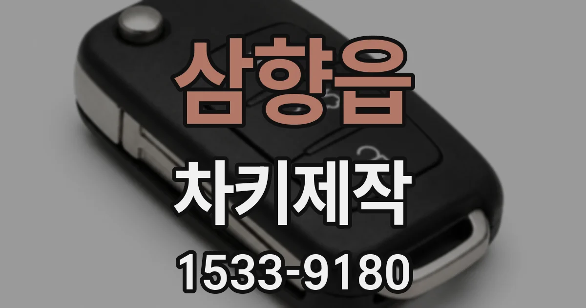 삼향읍 차키제작