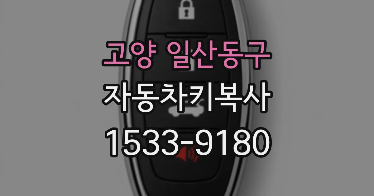 고양 일산동구 자동차키복사