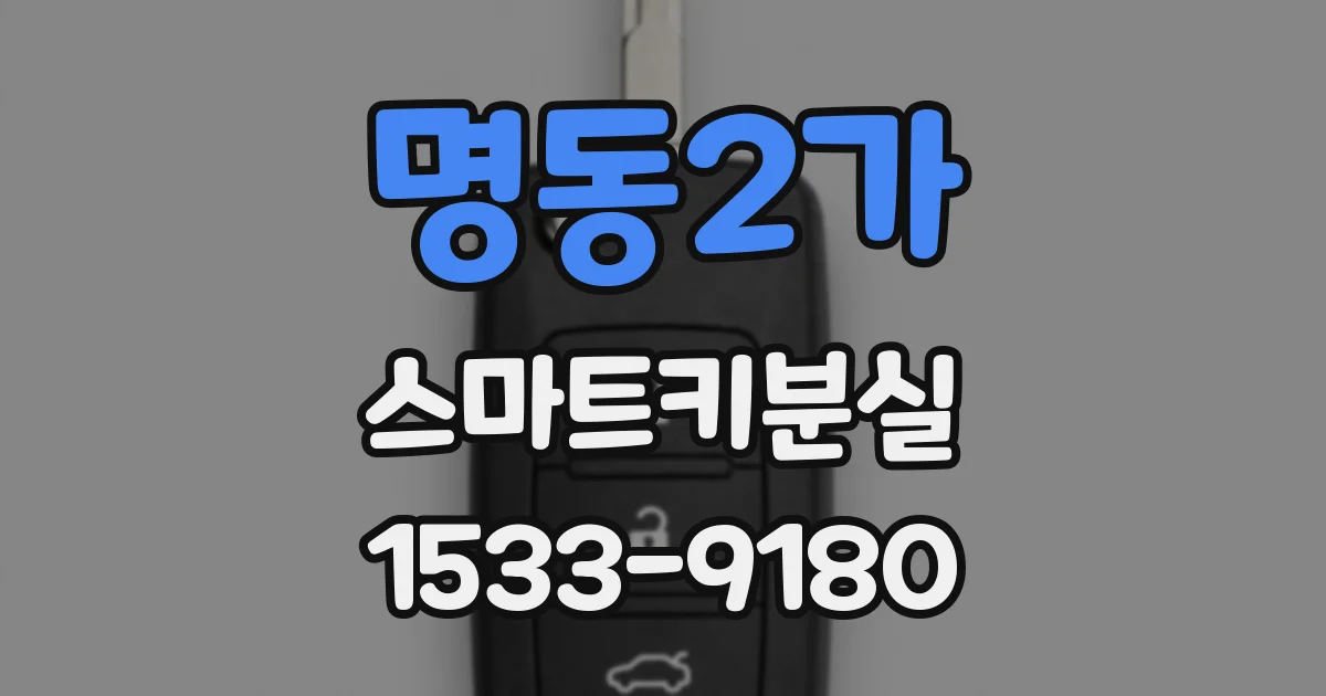 명동2가 스마트키분실