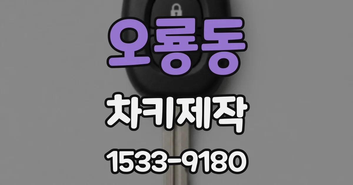 오룡동 차키제작
