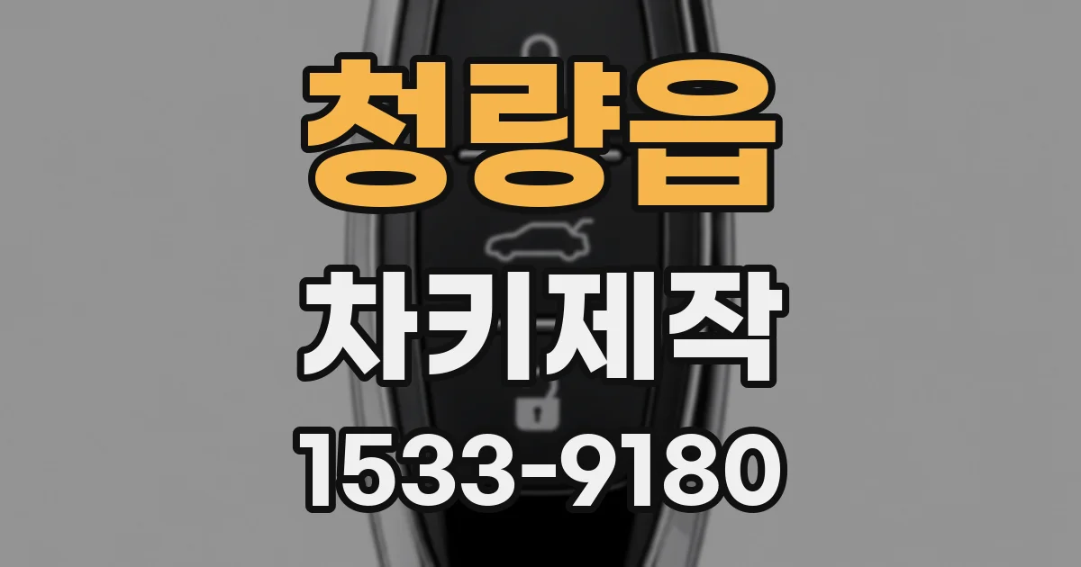 청량읍 차키제작