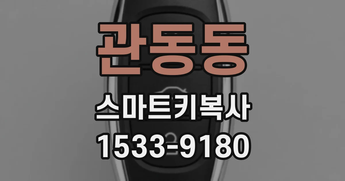 관동동 스마트키복사