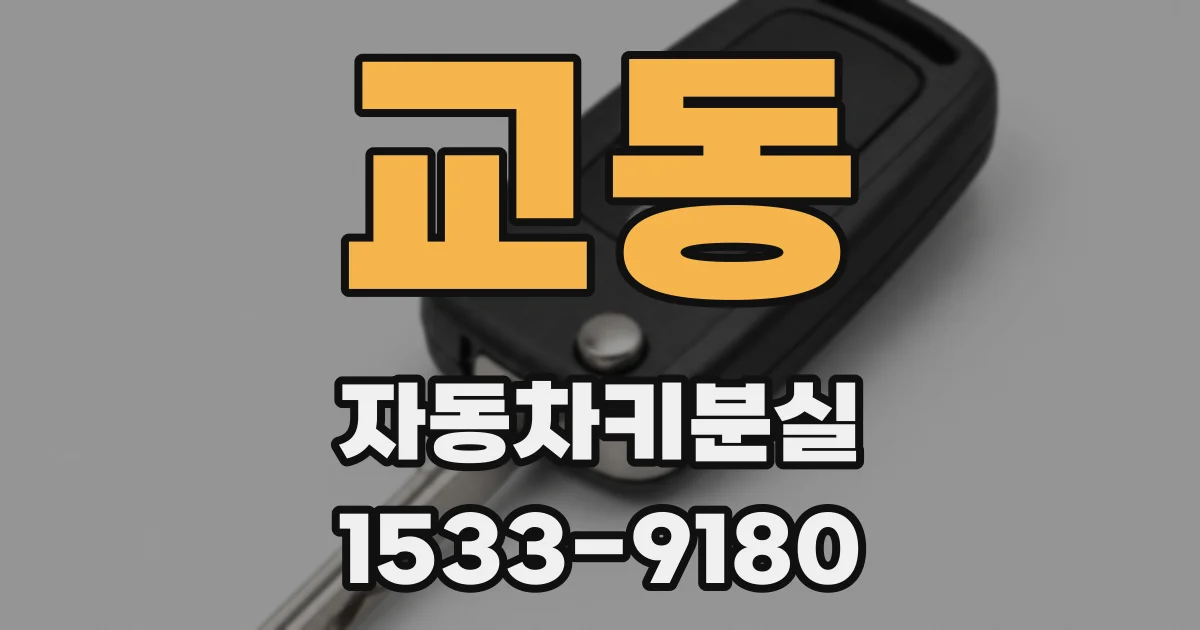 교동 자동차키분실
