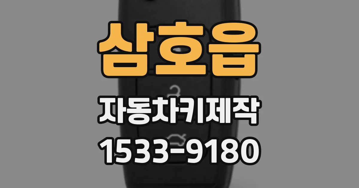 삼호읍 자동차키제작