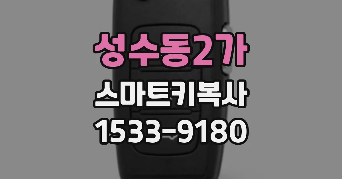 성수동2가 스마트키복사