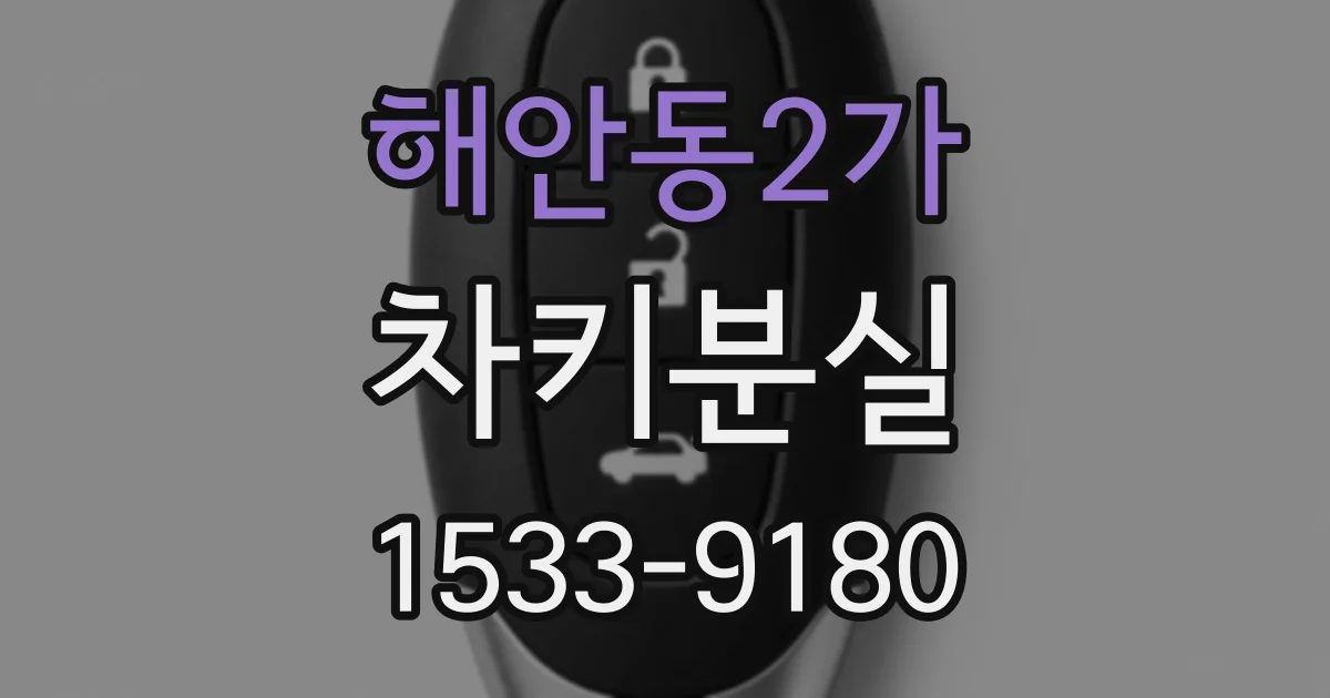 해안동2가 차키분실
