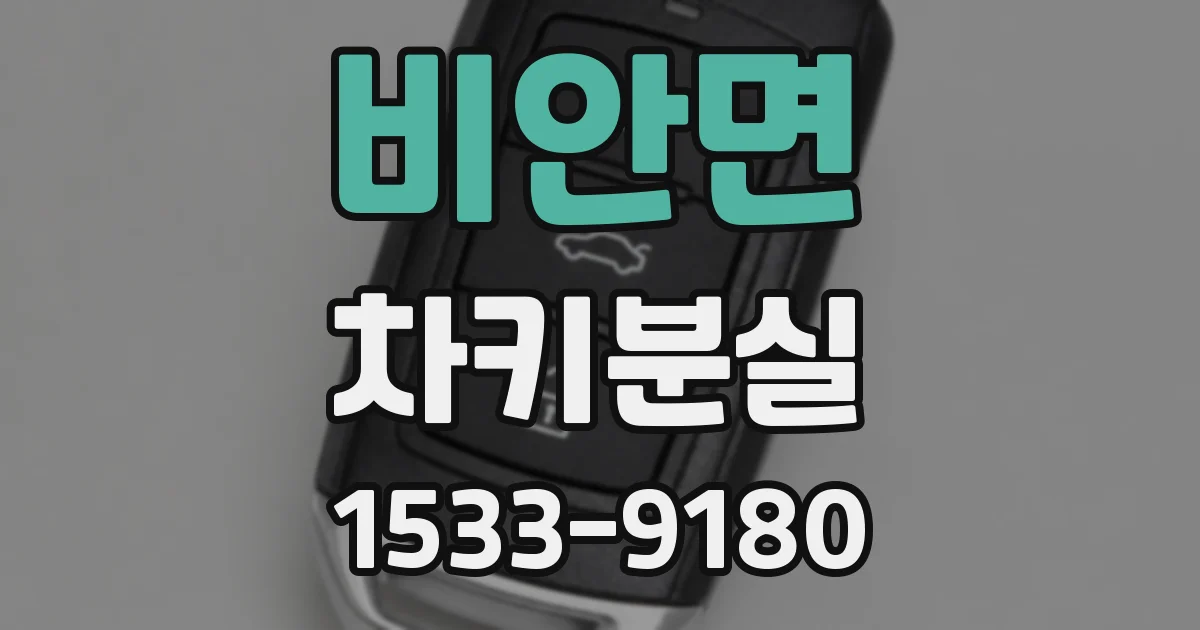 비안면 차키분실