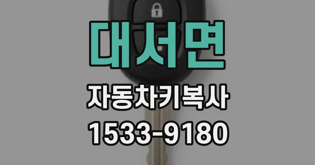 대서면 자동차키복사