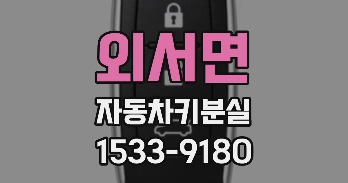 외서면 자동차키분실