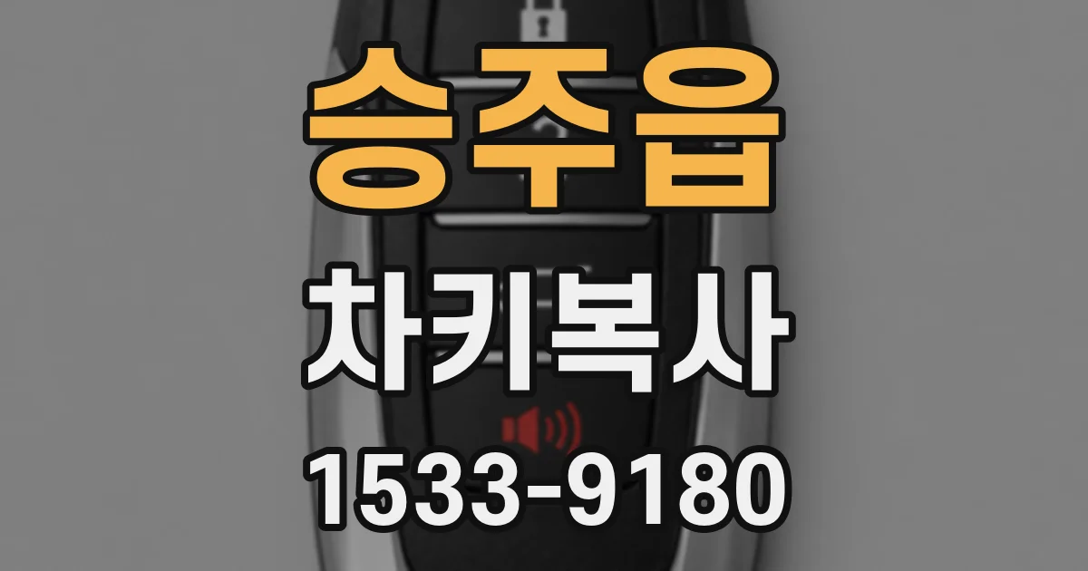 승주읍 차키복사