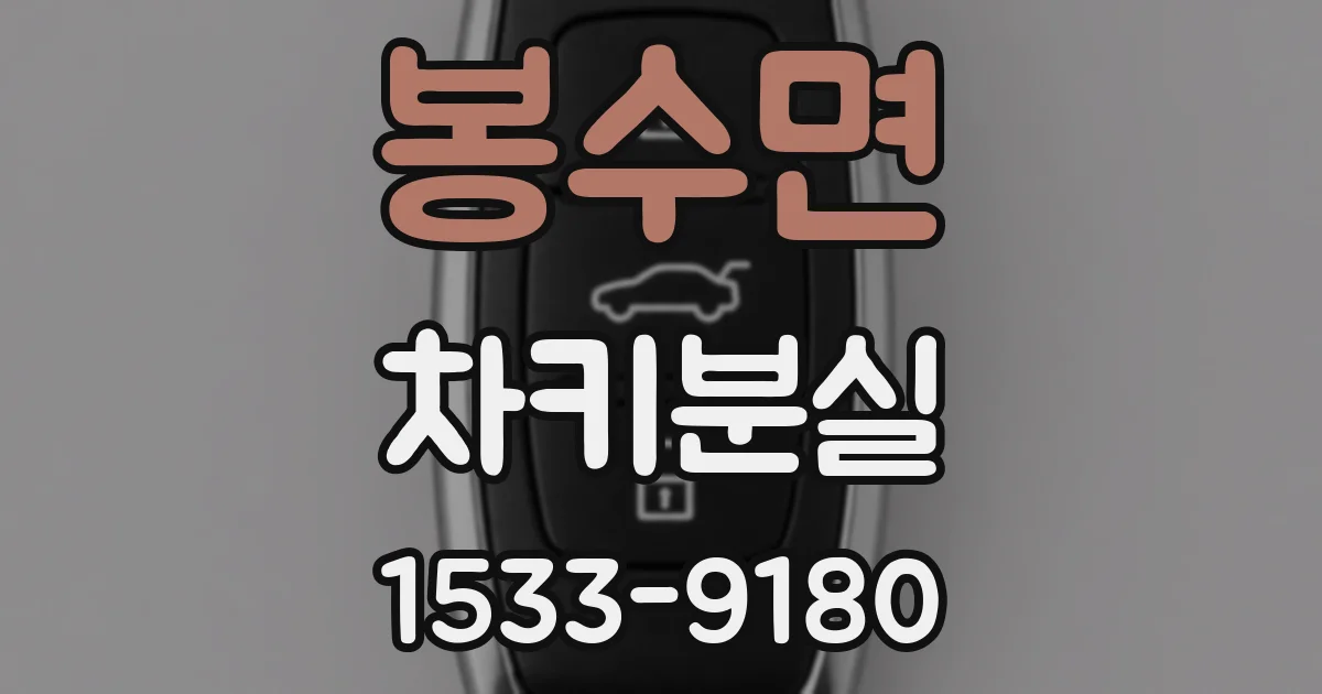 봉수면 차키분실