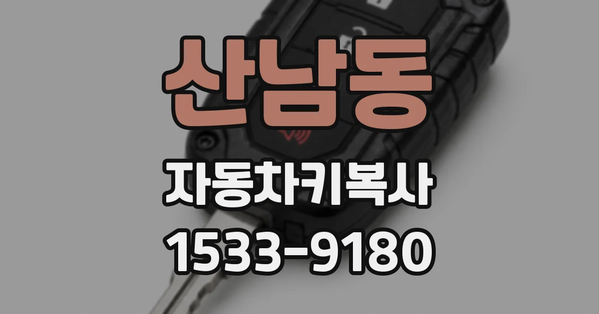 산남동 자동차키복사