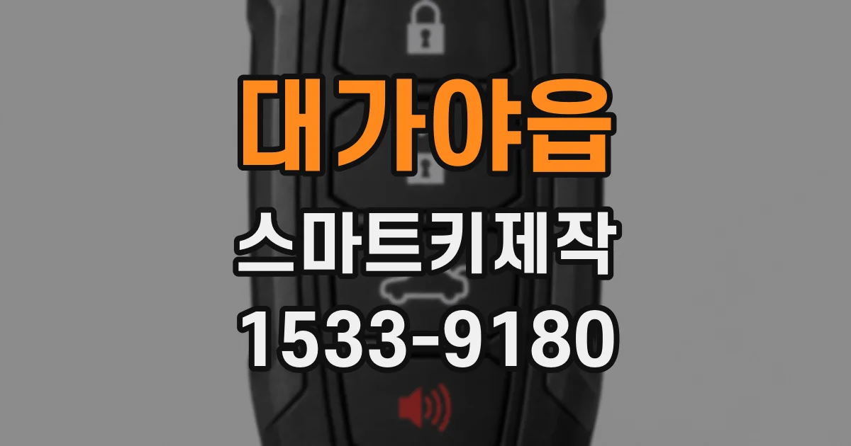 대가야읍 스마트키제작