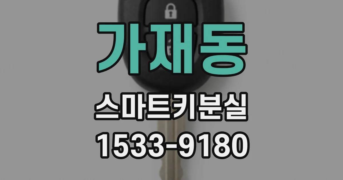 가재동 스마트키분실