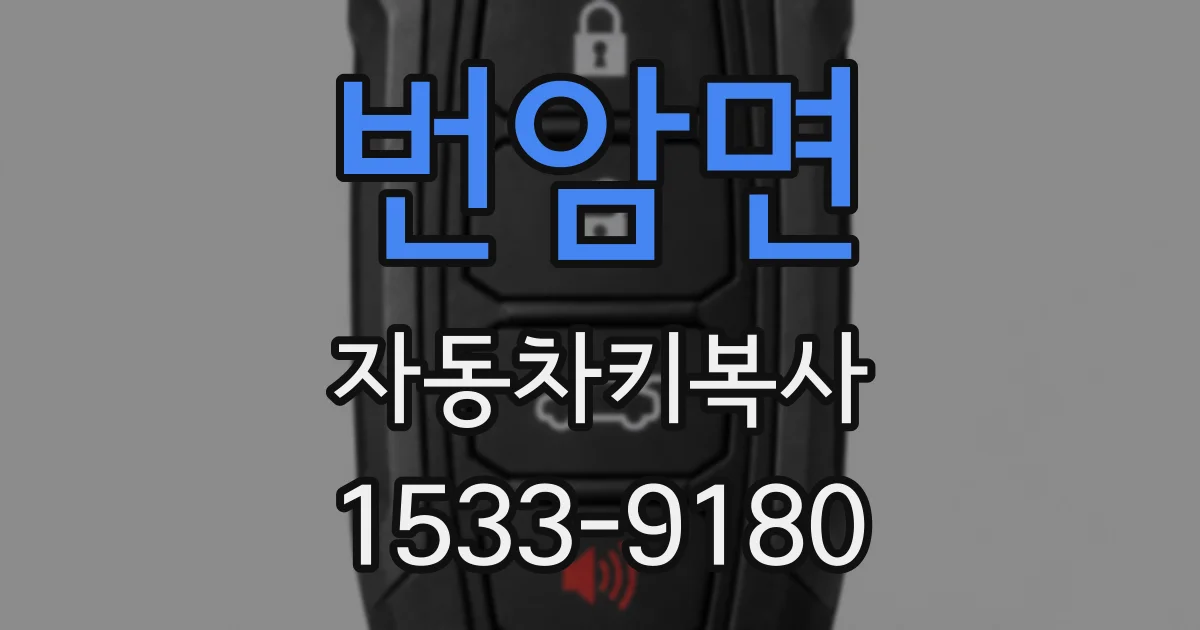 번암면 자동차키복사