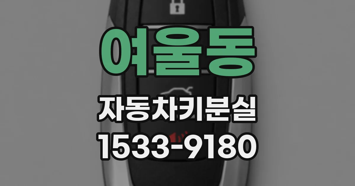 여울동 자동차키분실