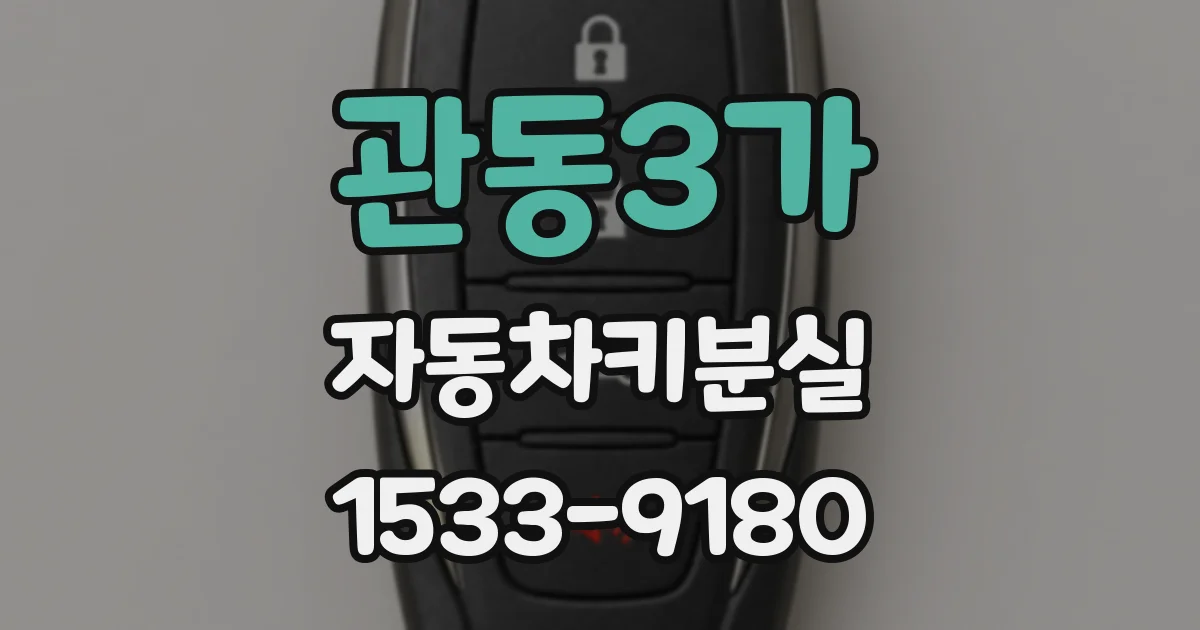 관동3가 자동차키분실