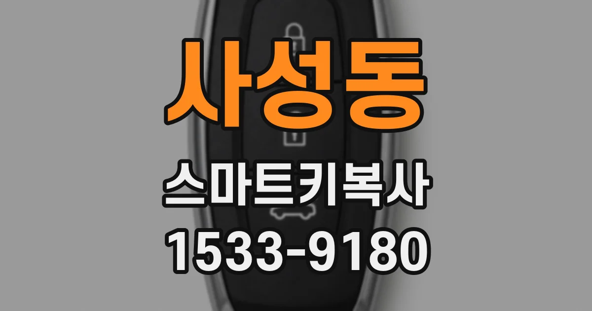 사성동 스마트키복사