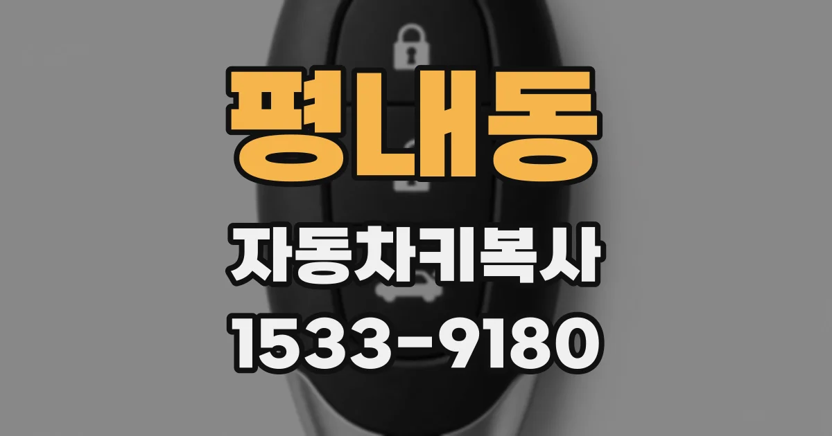 평내동 자동차키복사