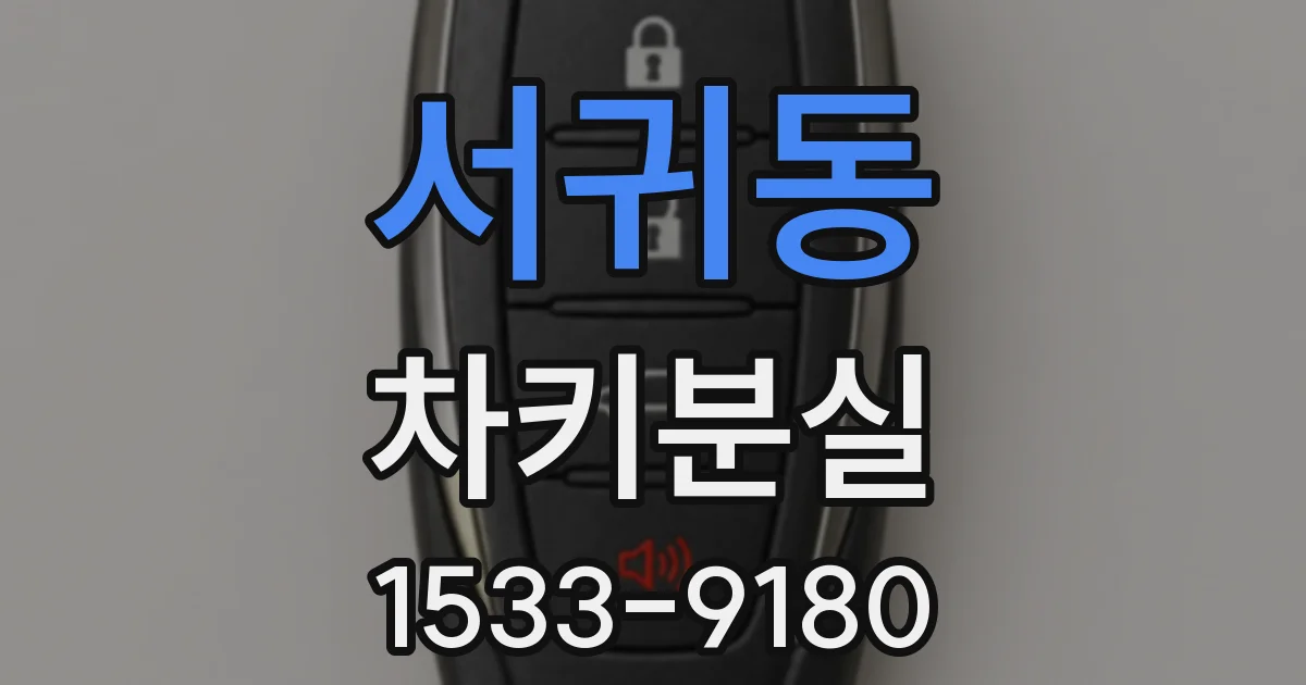 서귀동 차키분실