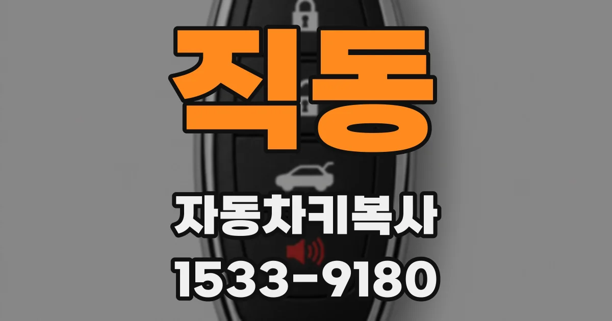 직동 자동차키복사