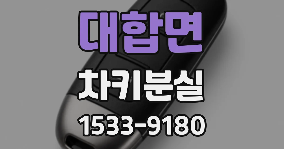 대합면 차키분실