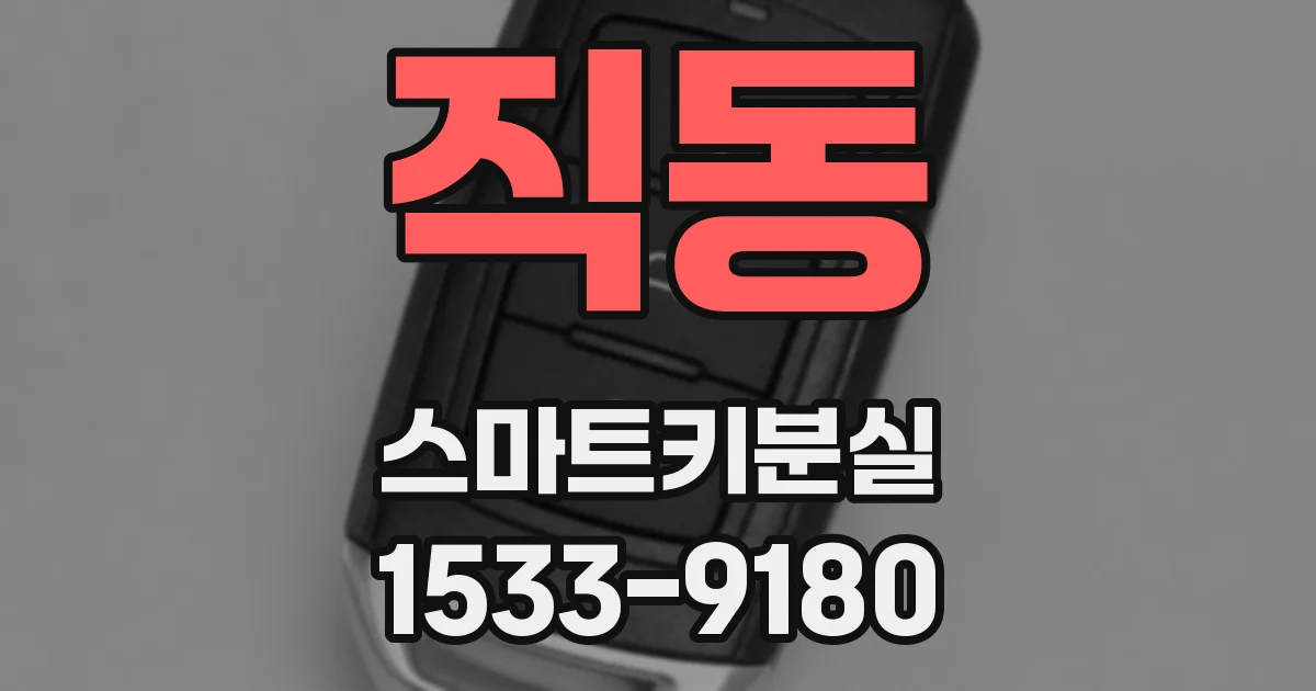 직동 스마트키분실