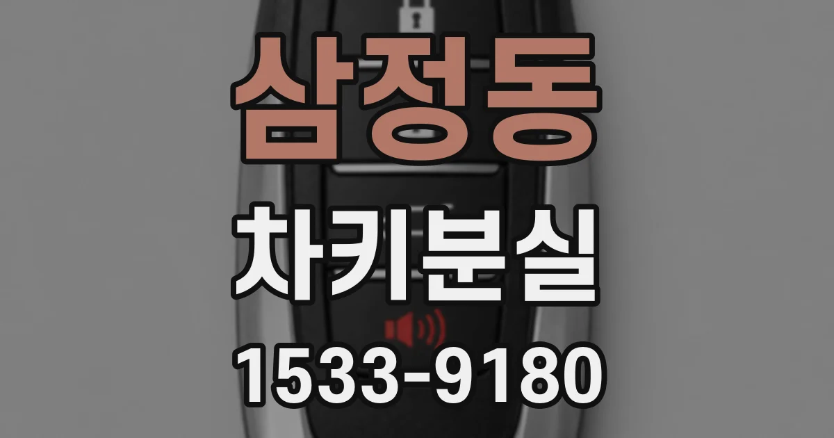 삼정동 차키분실