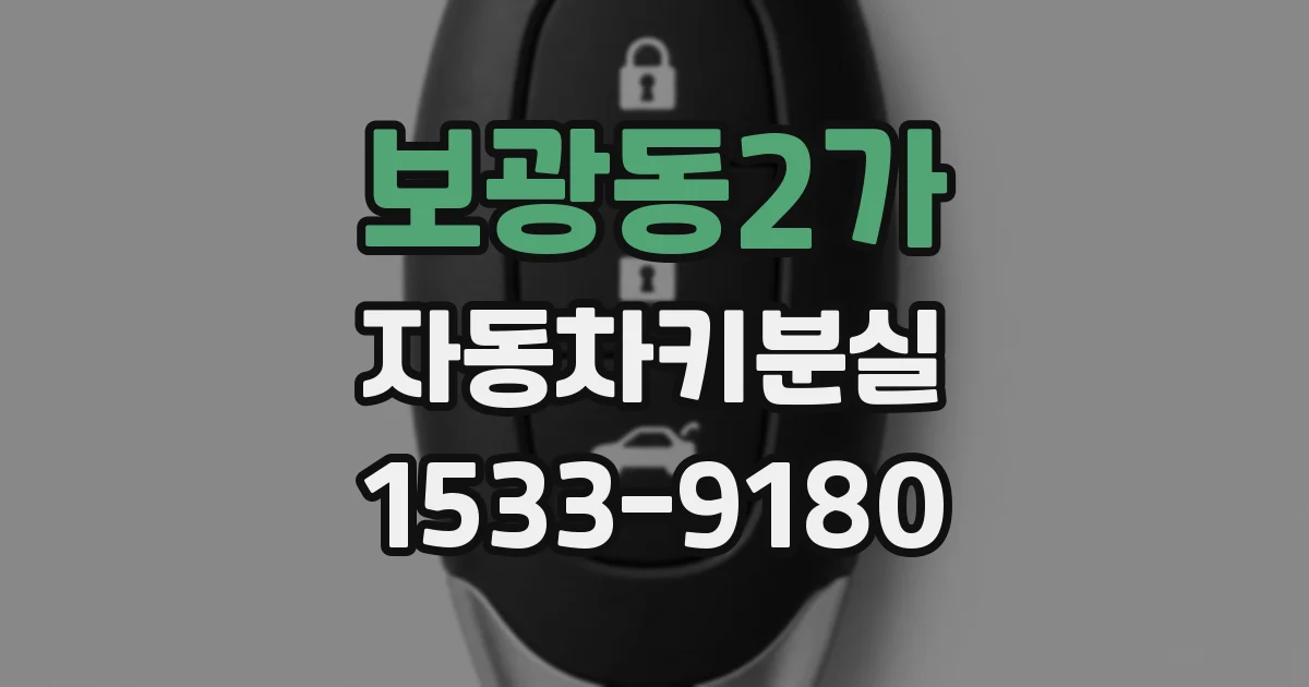 보광동2가 자동차키분실