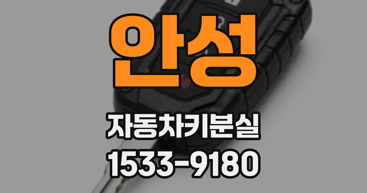 안성 자동차키분실