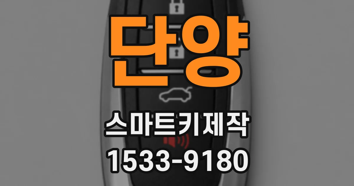 단양 스마트키제작