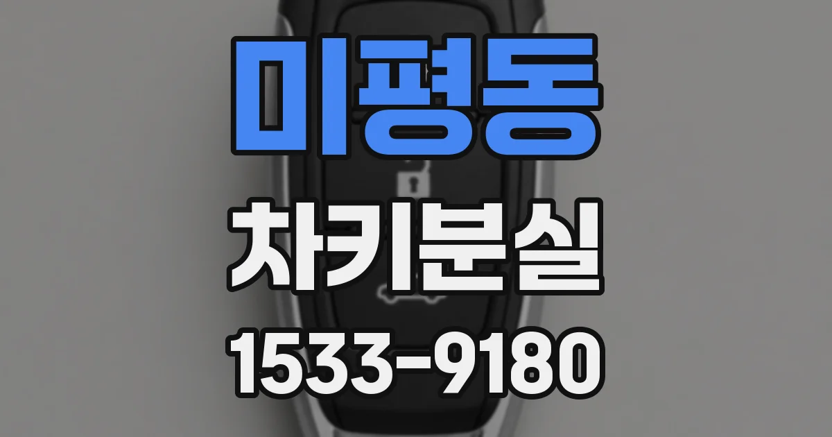 미평동 차키분실