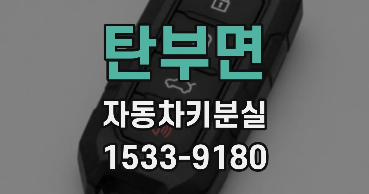 탄부면 자동차키분실