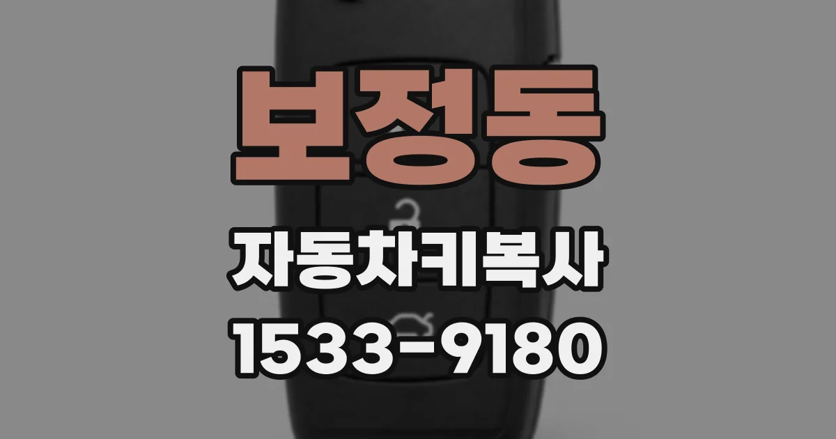 보정동 자동차키복사