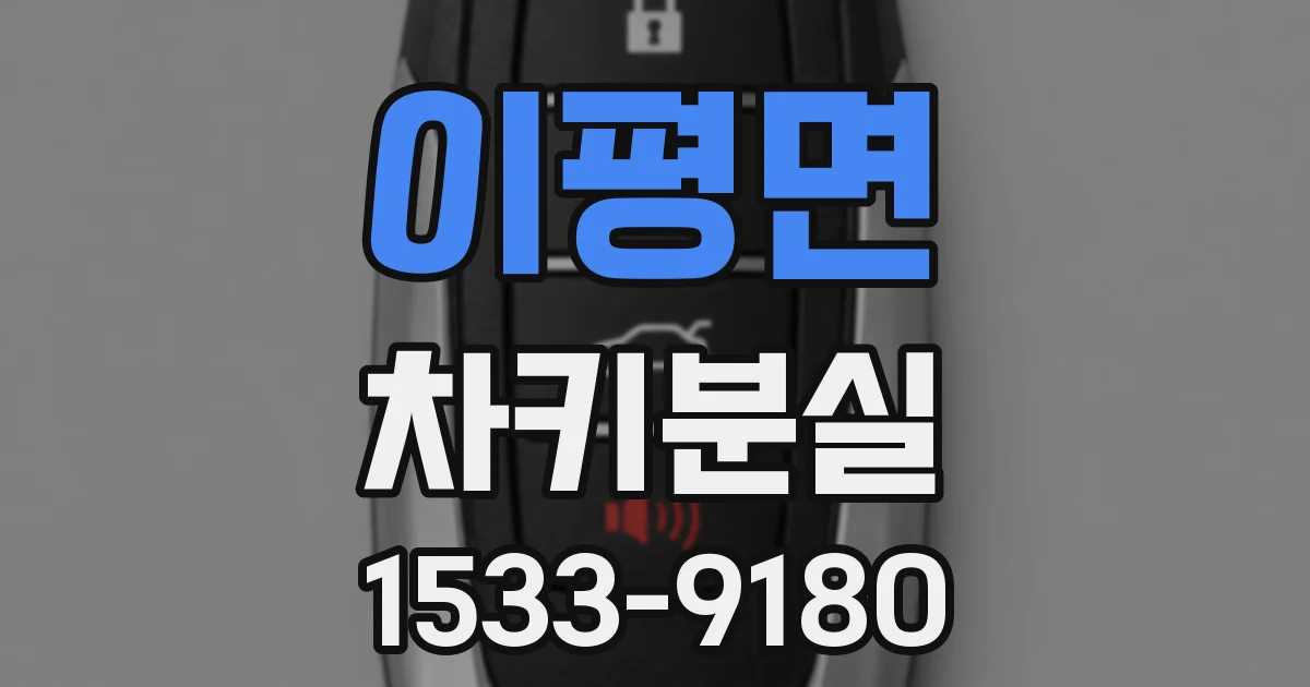이평면 차키분실
