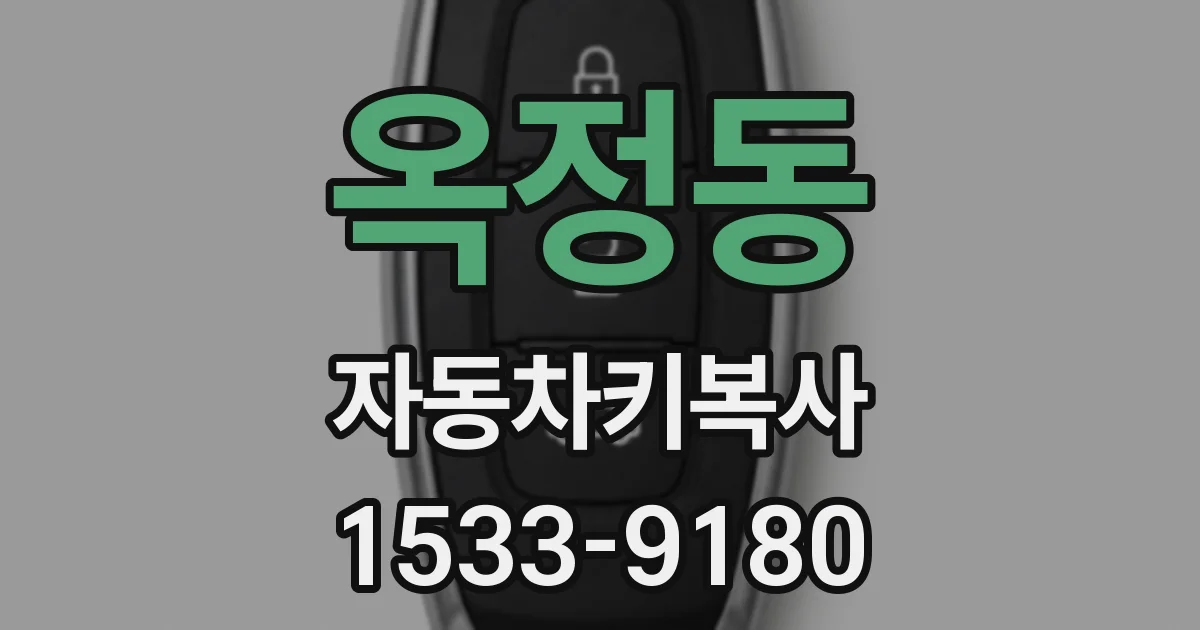 옥정동 자동차키복사