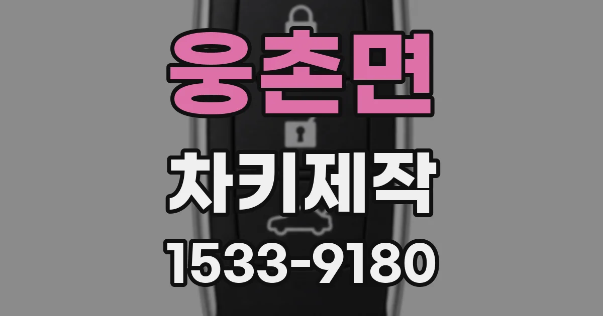 웅촌면 차키제작