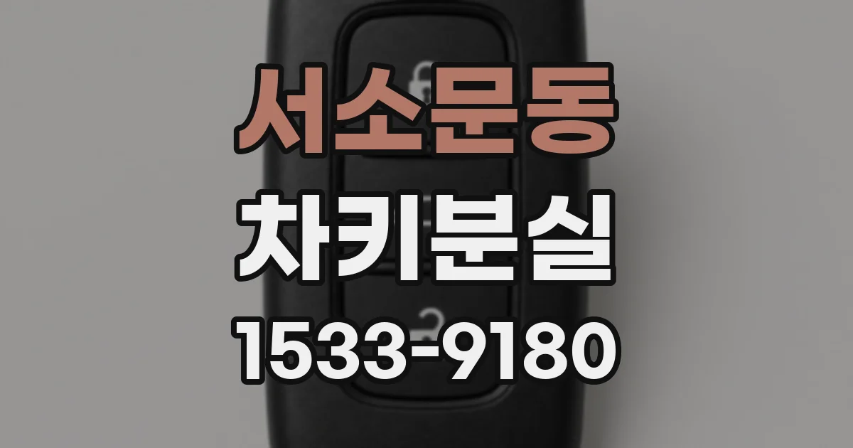 서소문동 차키분실
