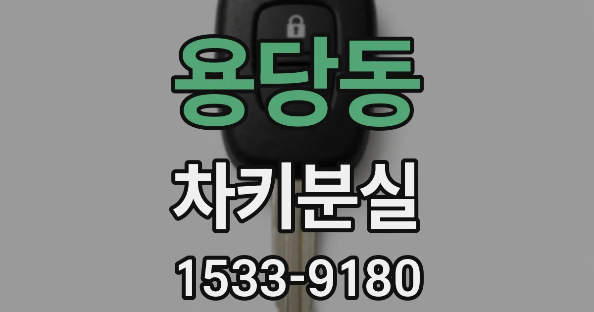 용당동 차키분실