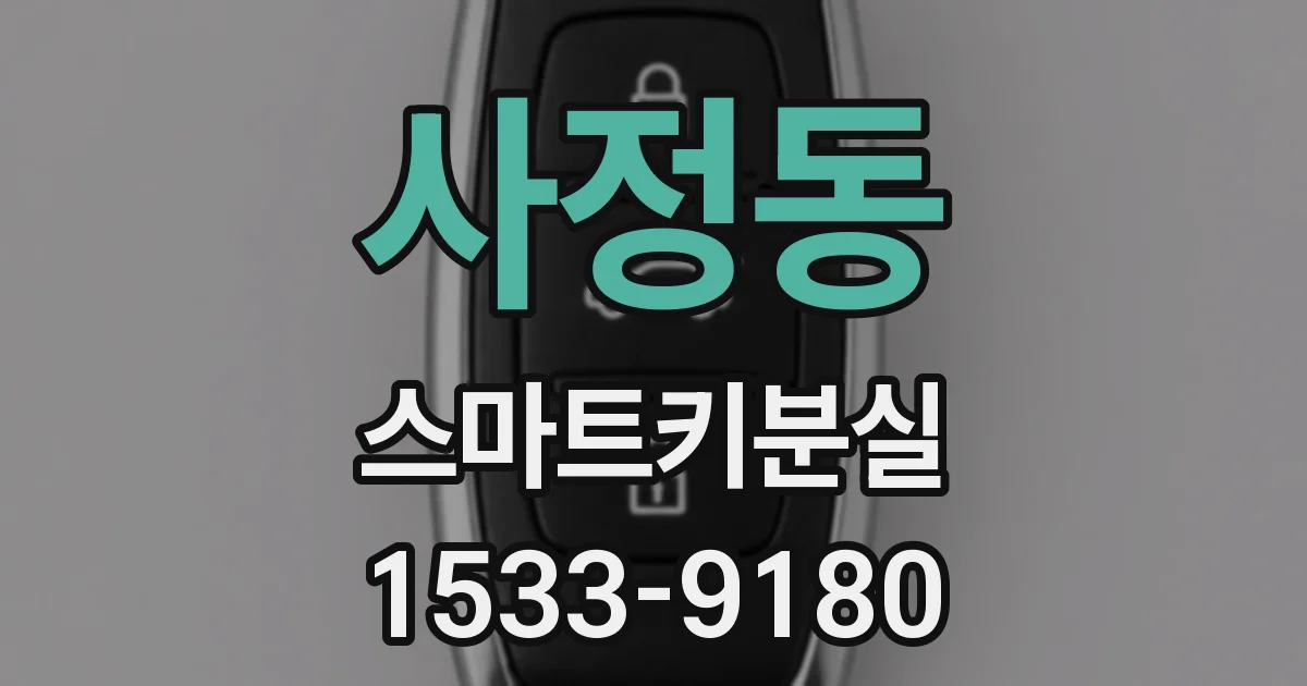 사정동 스마트키분실