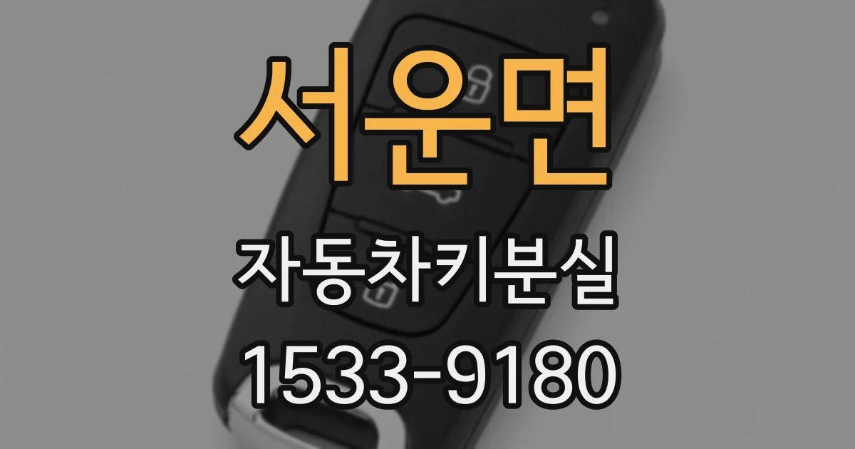 서운면 자동차키분실