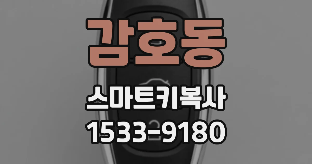 감호동 스마트키복사