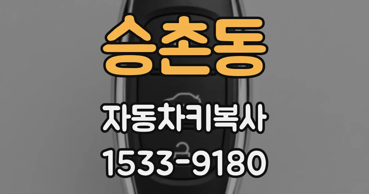 승촌동 자동차키복사