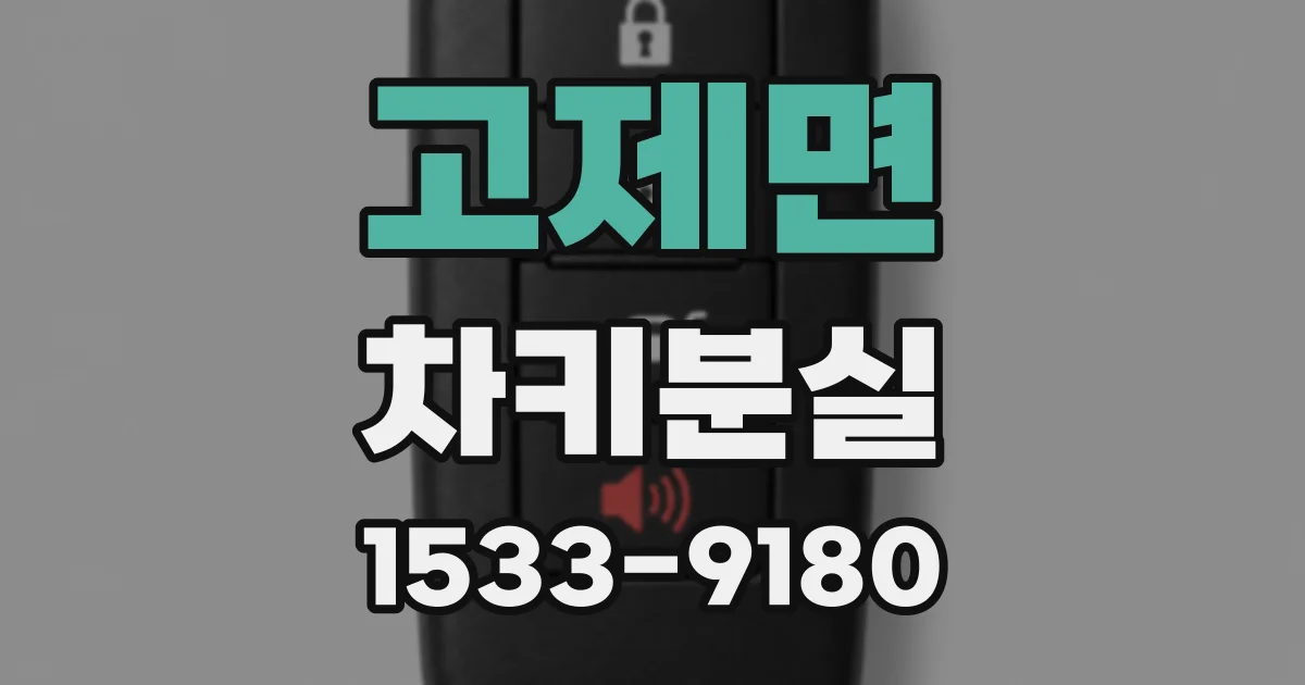 고제면 차키분실