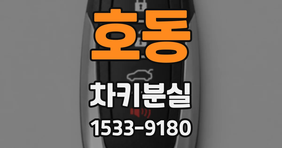 호동 차키분실
